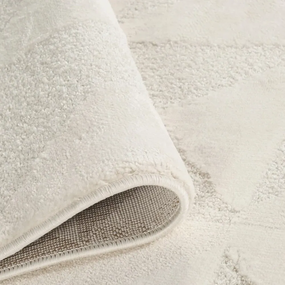 Hamilton Geometric Triangle Mosaic Rug - Cream