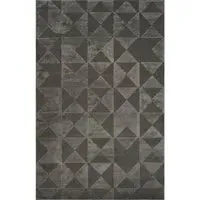 Hamilton Geometric Triangle Mosaic Rug - Grey, Polypropylene