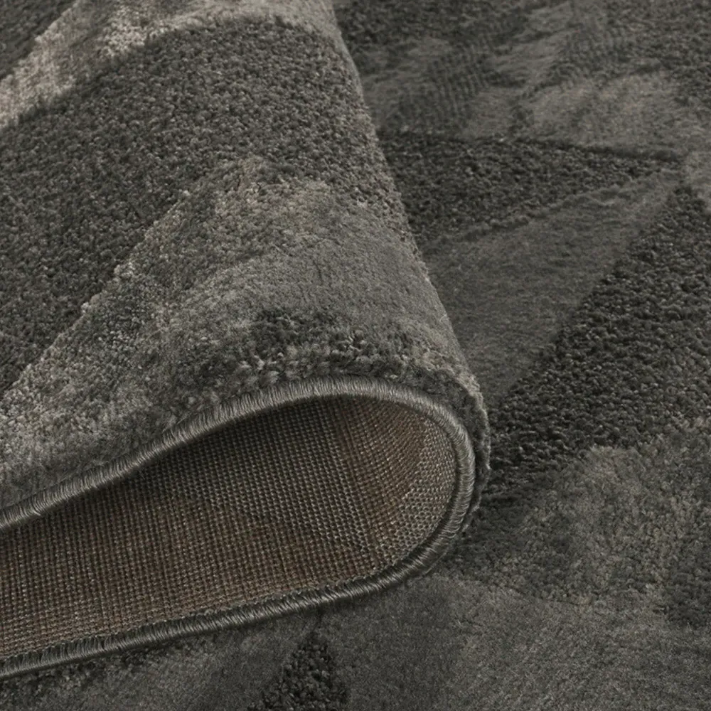 Hamilton Geometric Triangle Mosaic Rug - Grey, Polypropylene