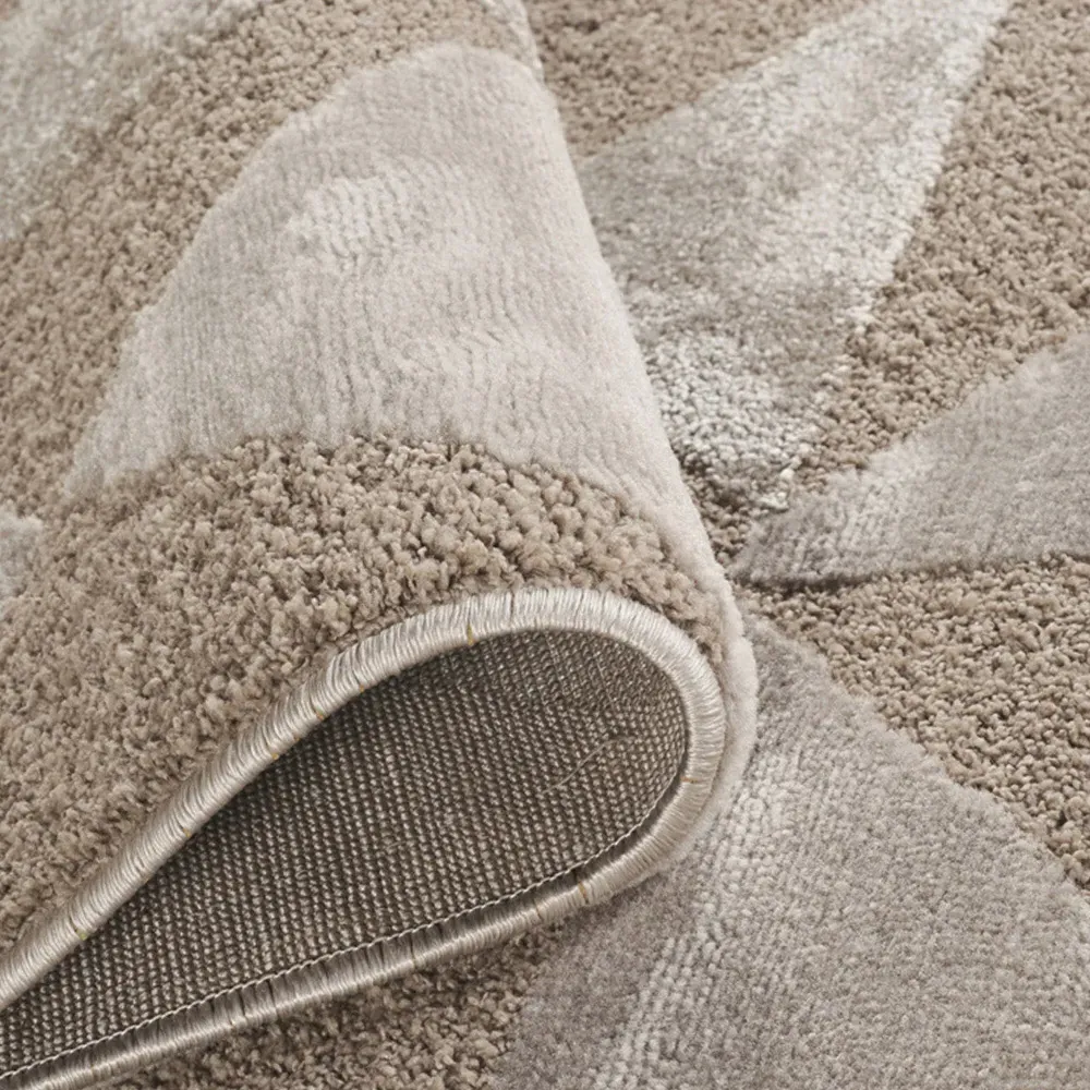 Hamilton Geometric Triangle Mosaic Rug - Mocha, Polypropylene