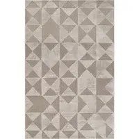 Hamilton Geometric Triangle Mosaic Rug - Mocha, Polypropylene