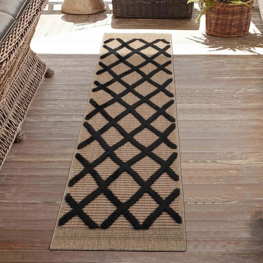 Harper Aztec Rug - Black