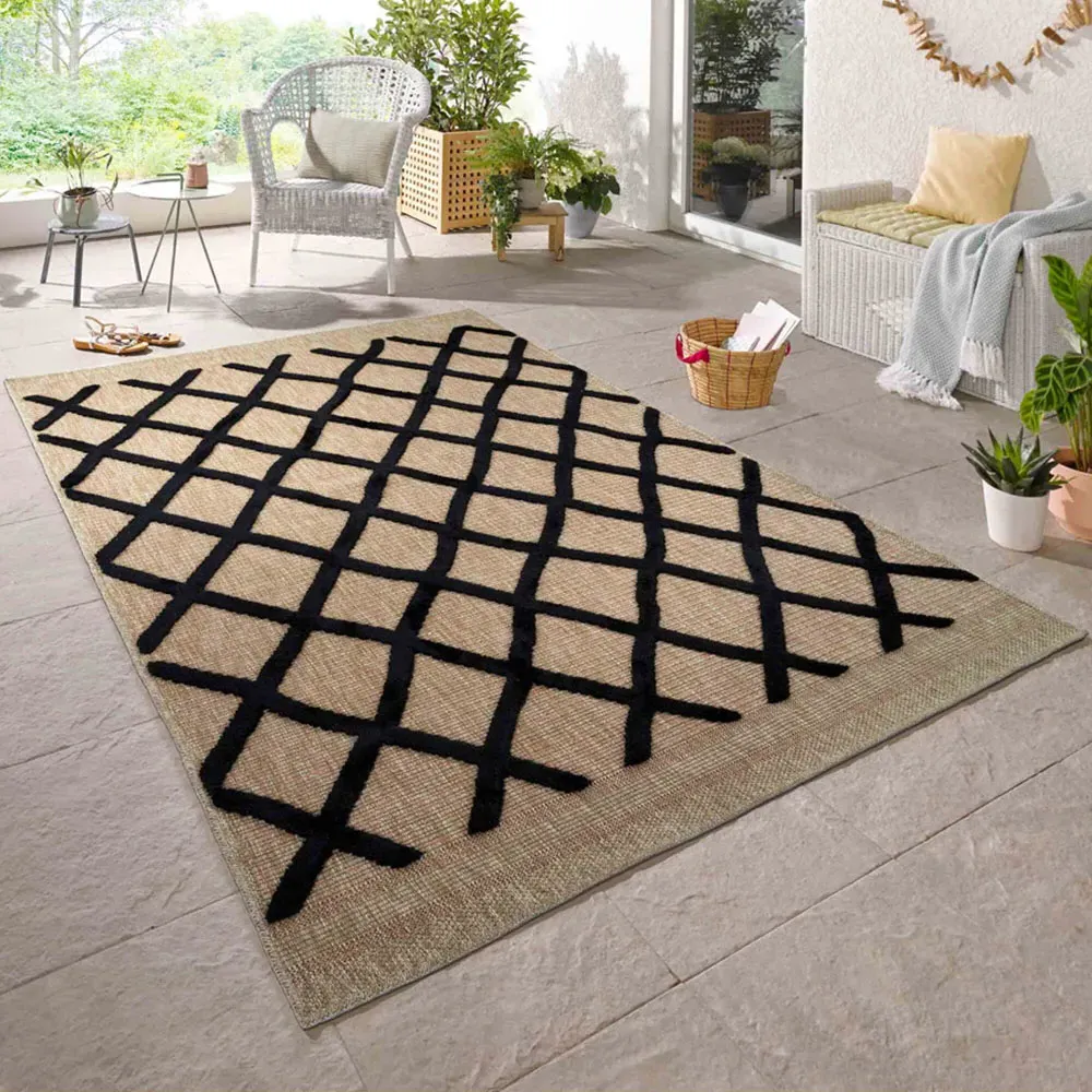 Harper Aztec Rug - Black