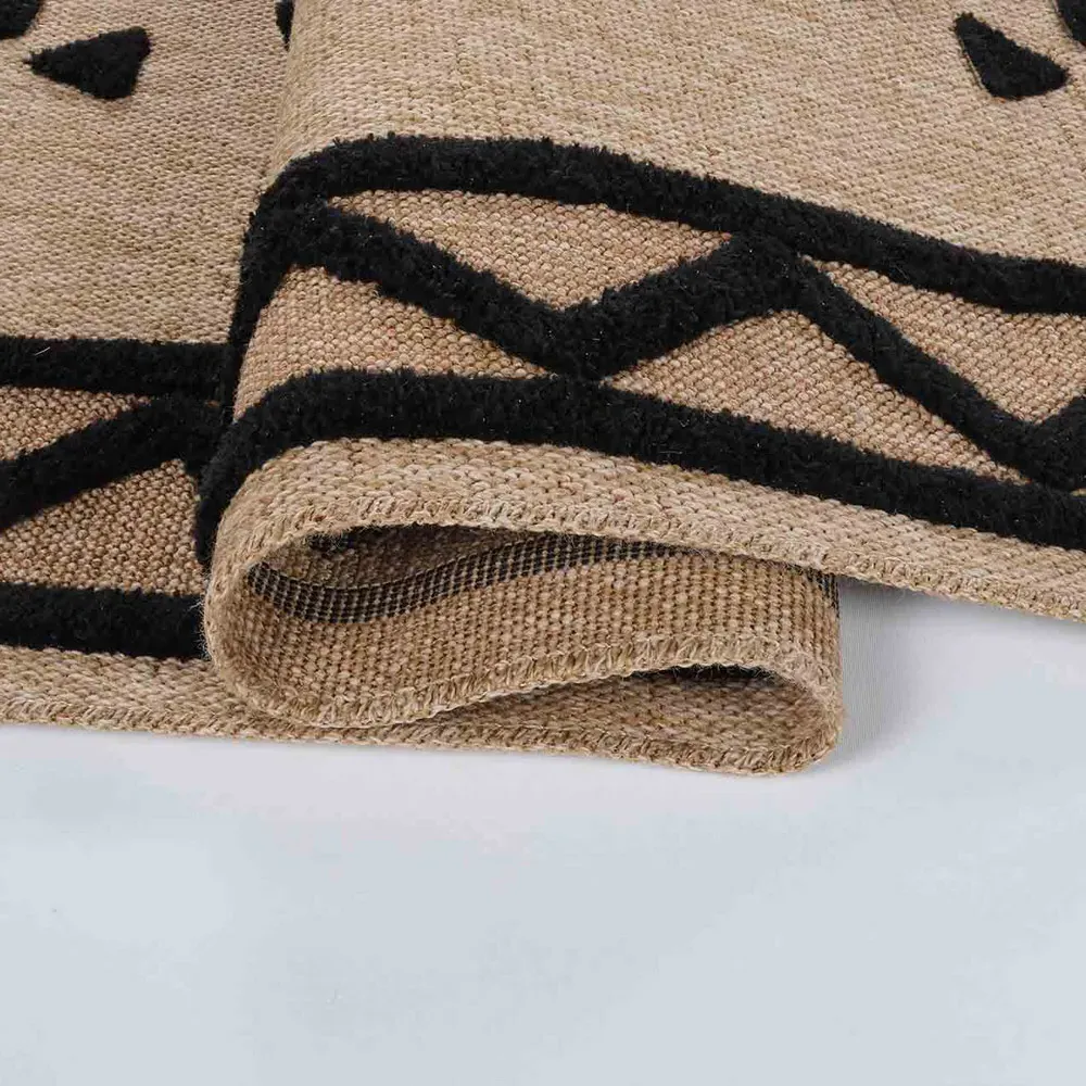 Harper Diamond Rug - Black