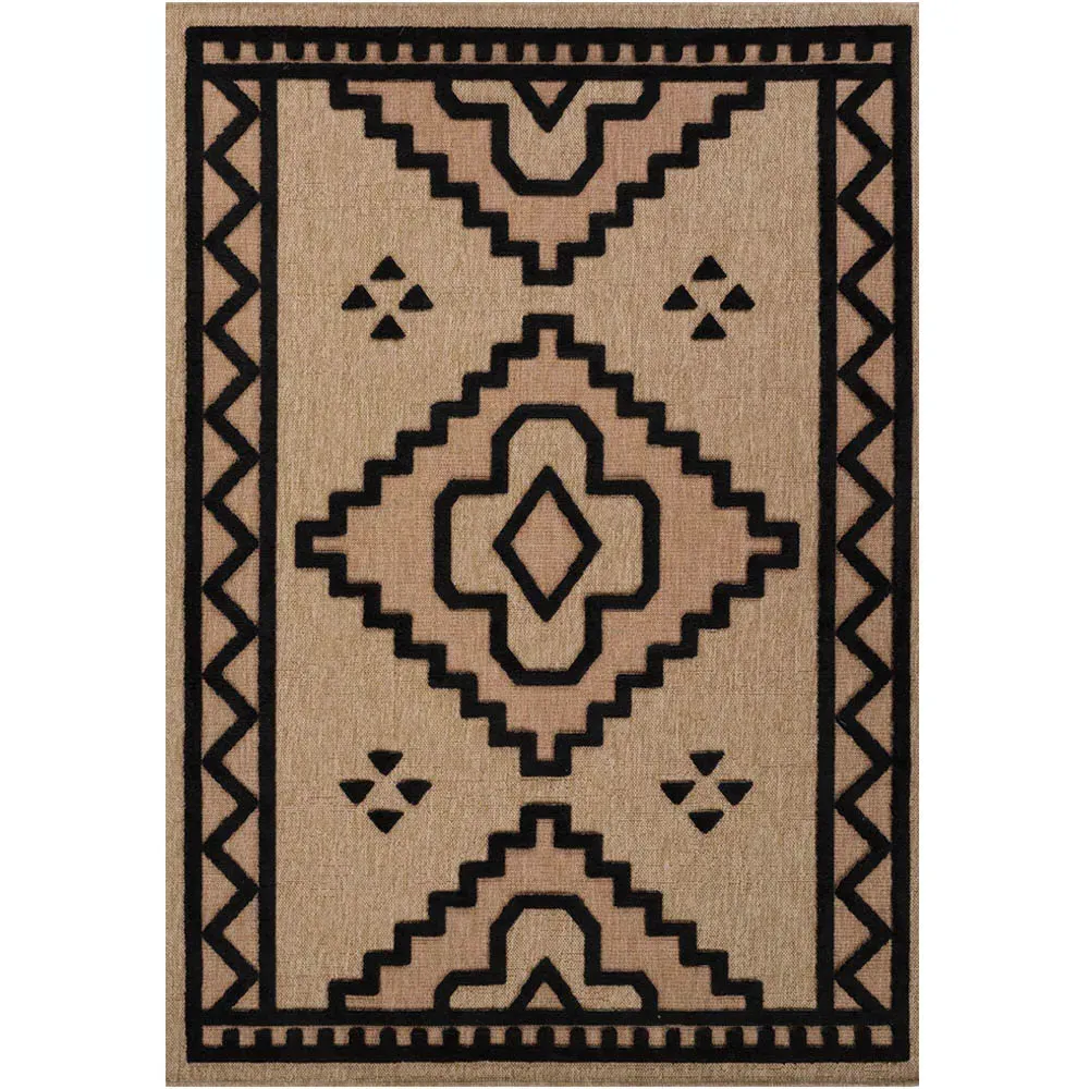 Harper Diamond Rug - Black