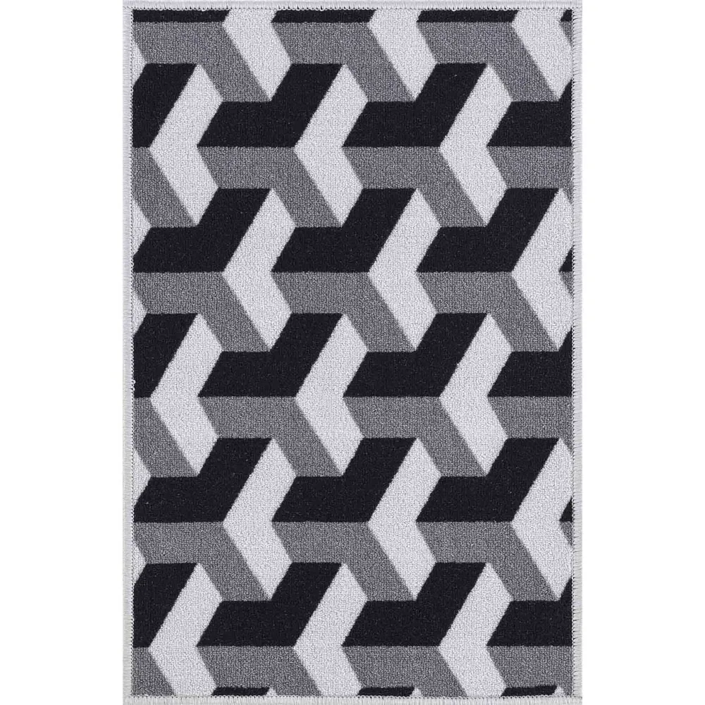 Havana Chevron Anti Slip Door Mat - Grey, Nylon