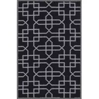 Havana Cubed Trellis Anti Slip Door Mat - Black