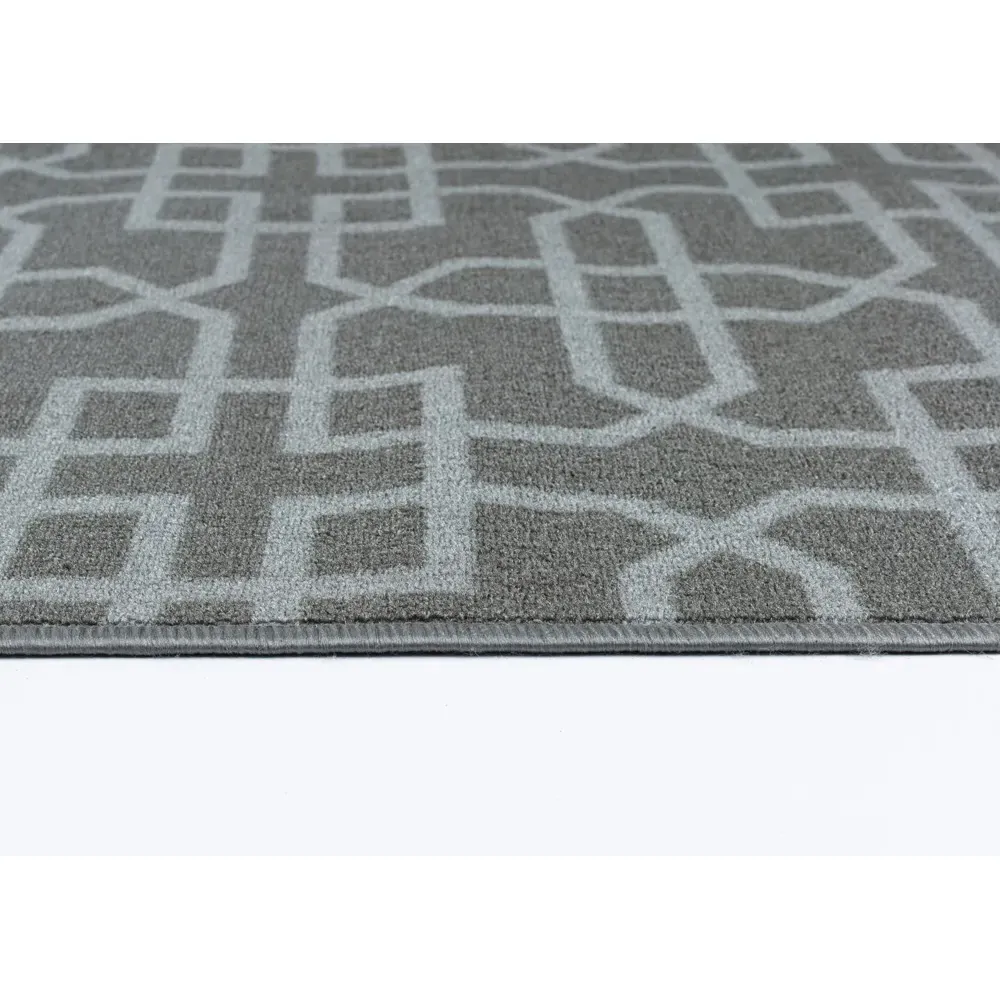 Havana Cubed Trellis Anti Slip Door Mat - Dark Grey