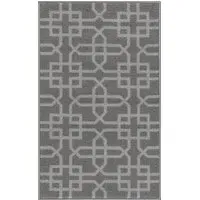 Havana Cubed Trellis Anti Slip Door Mat - Dark Grey
