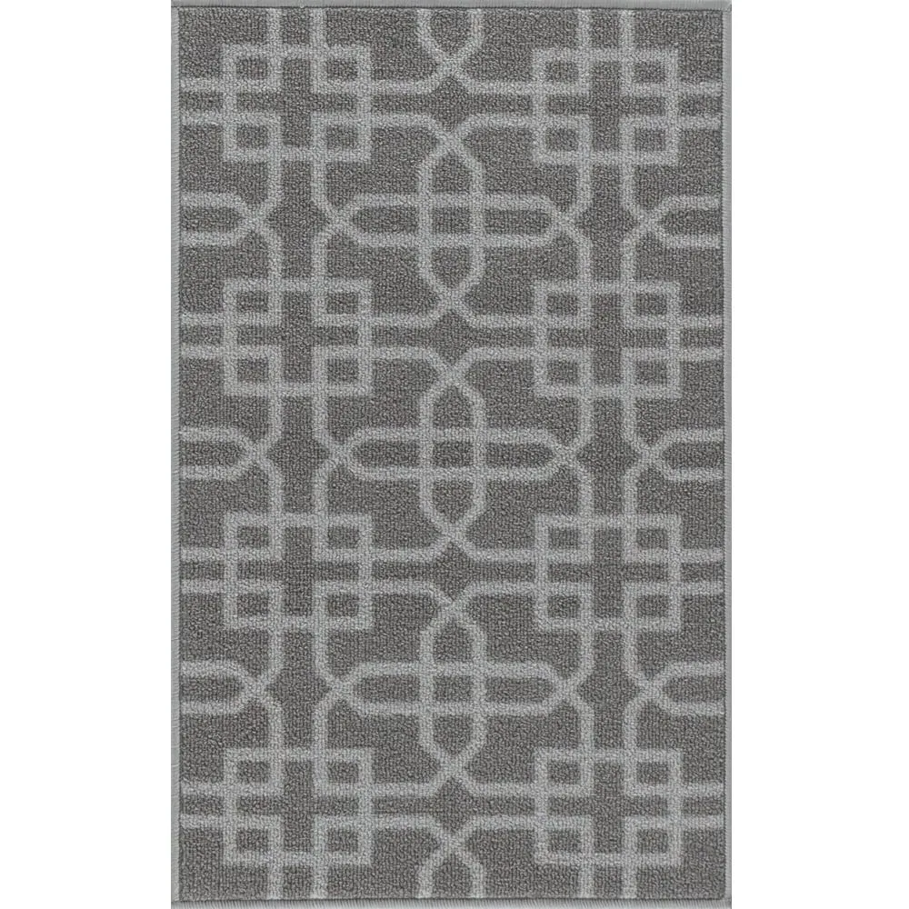 Havana Cubed Trellis Anti Slip Door Mat - Dark Grey image