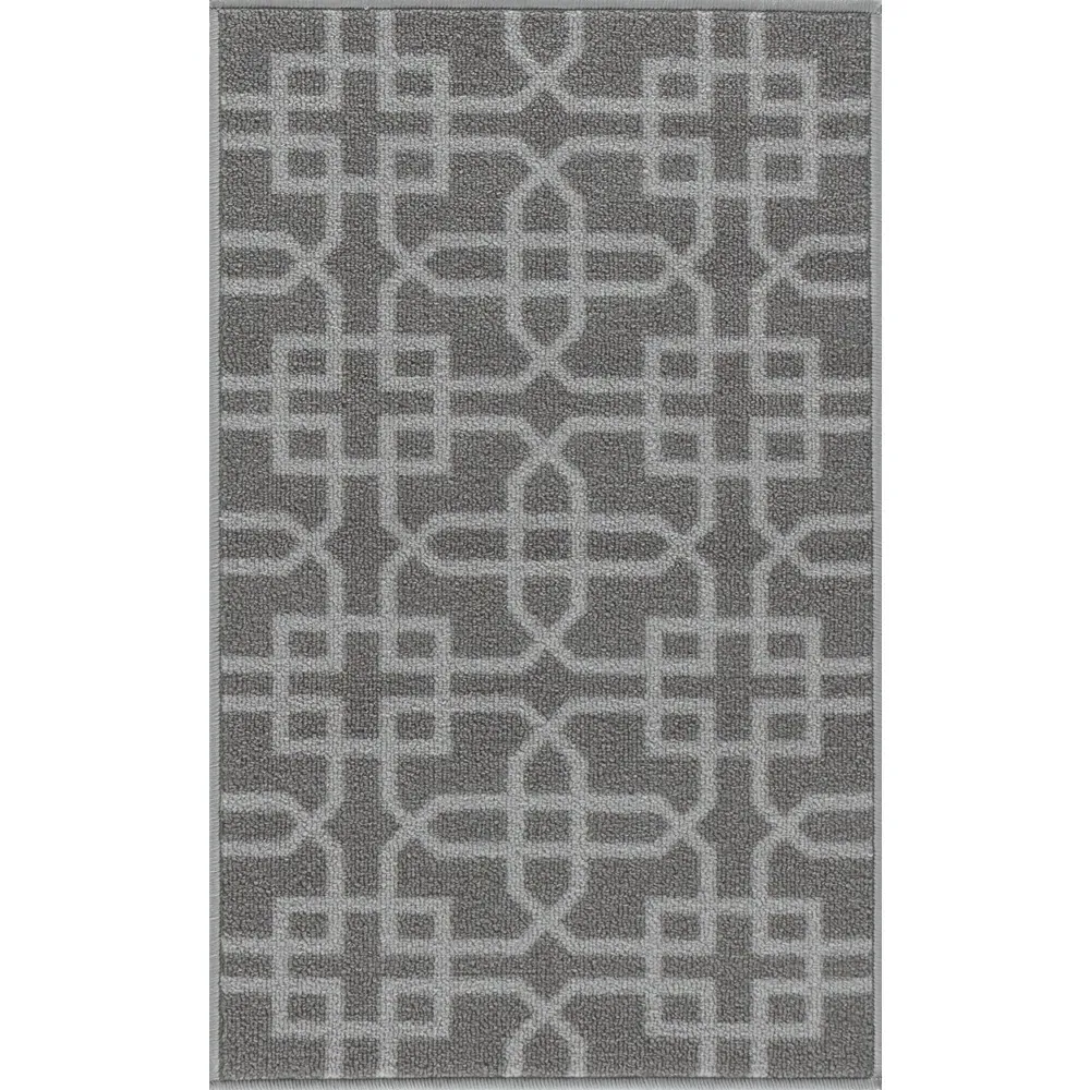 Havana Cubed Trellis Anti Slip Door Mat - Dark Grey