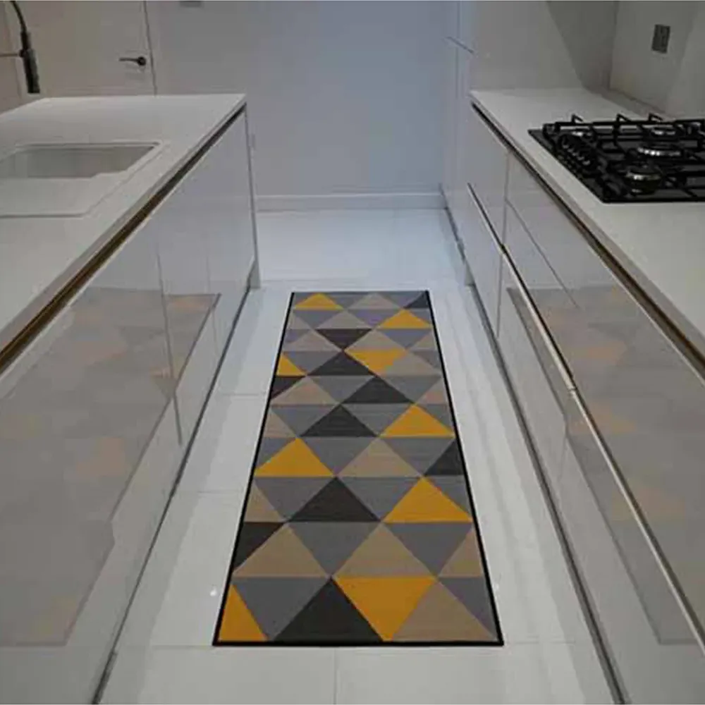 Havana Geometric Anti Slip Door Mat - Dark Gold