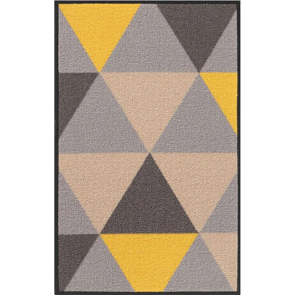Havana Geometric Anti Slip Door Mat - Dark Gold