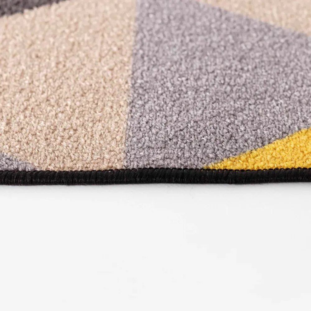 Havana Geometric Anti Slip Door Mat - Dark Gold