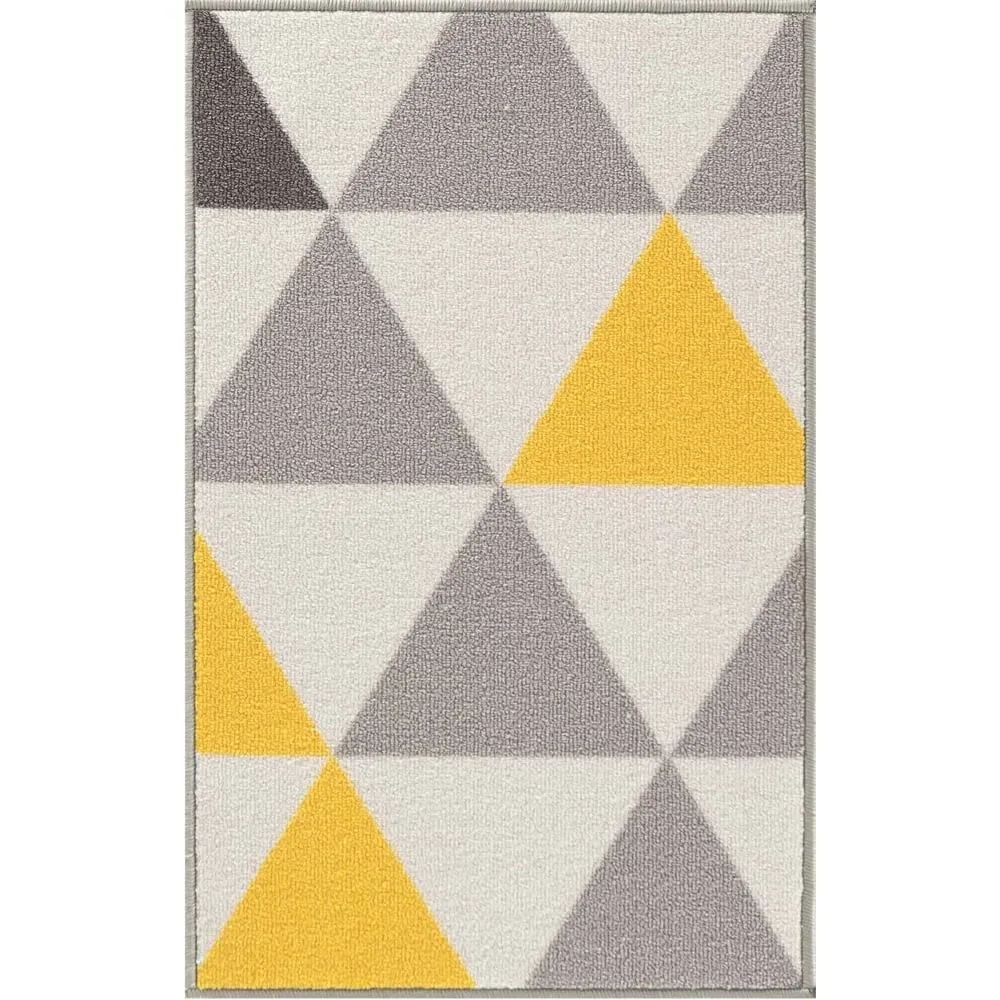 Havana Geometric Anti Slip Door Mat - Light Gold