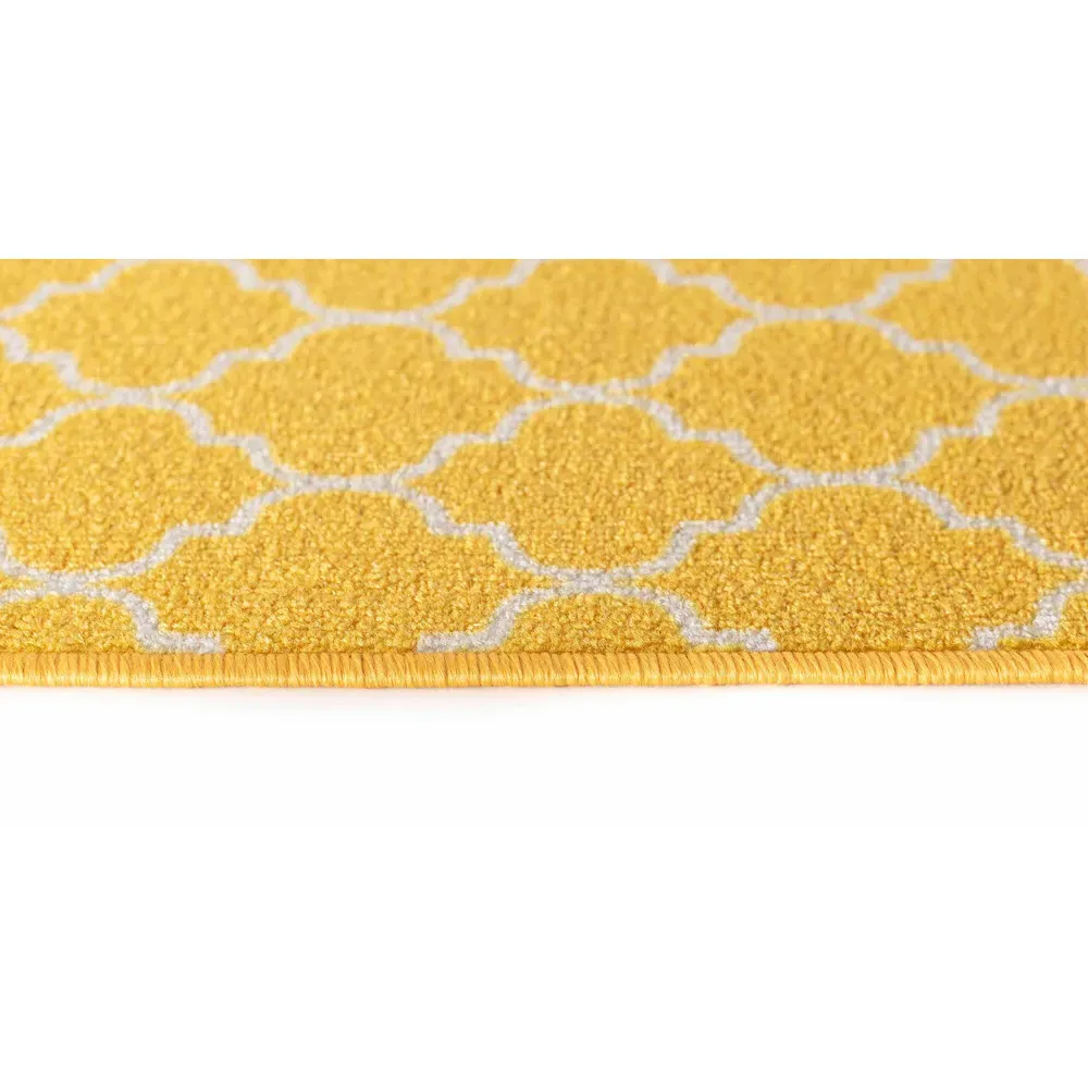 Havana Gold Trellis Anti Slip Door Mat - Gold, Nylon