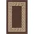 Havana Greek Key Anti Slip Door Mat - Brown, Nylon