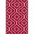 Havana Quatrefoil Anti Slip Door Mat - Red, Nylon