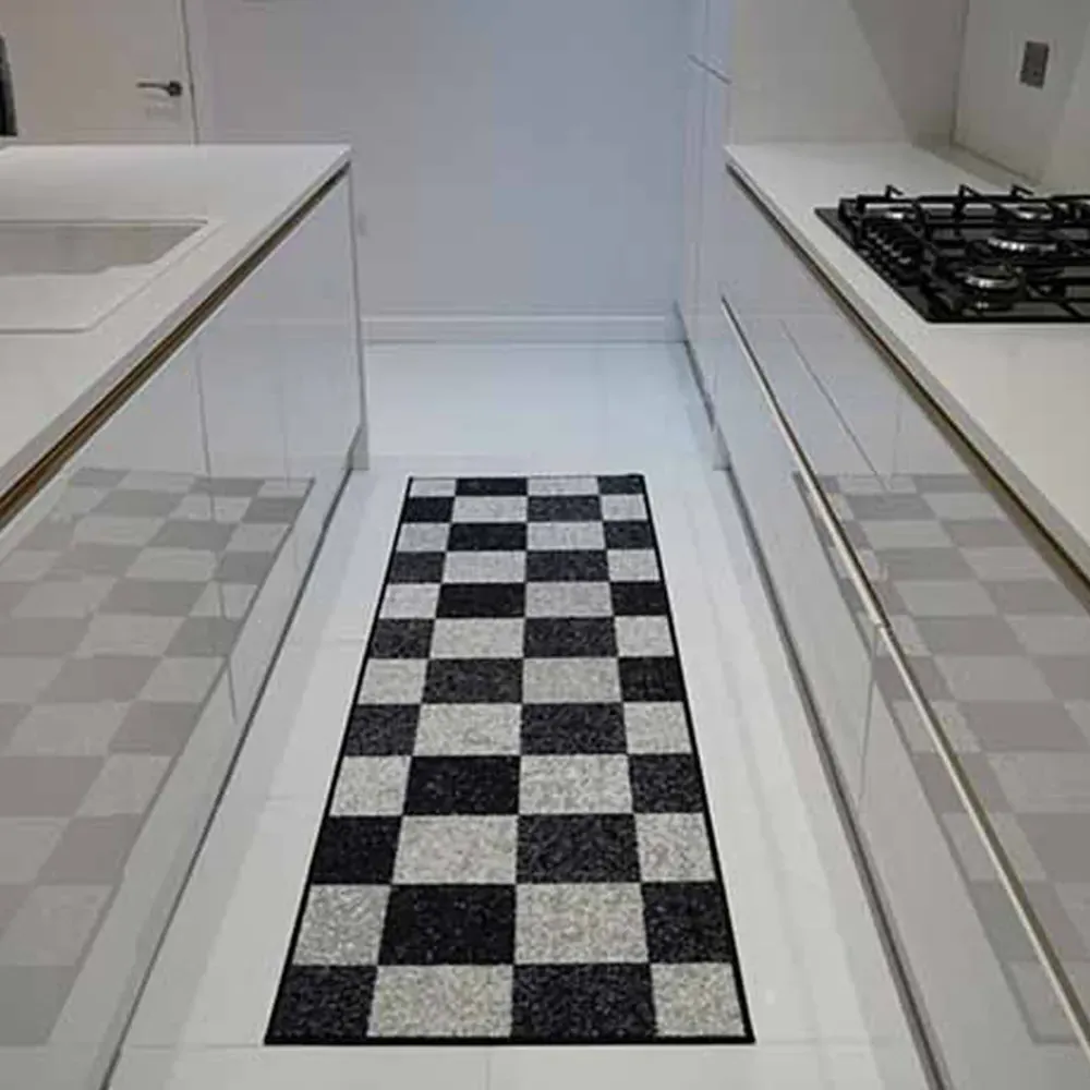 Havana Square Anti Slip Door Mat - Black, Nylon