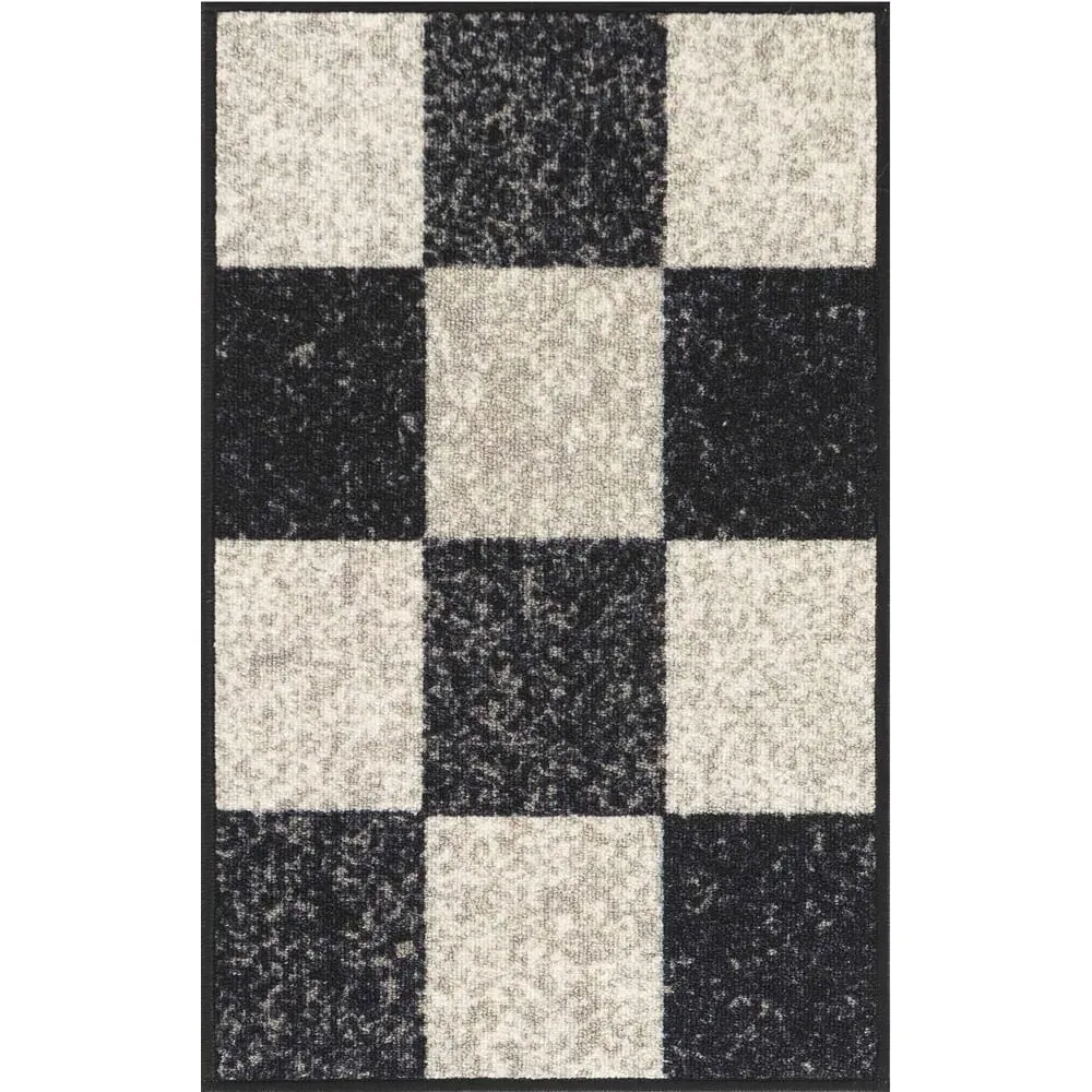 Havana Square Anti Slip Door Mat - Black, Nylon