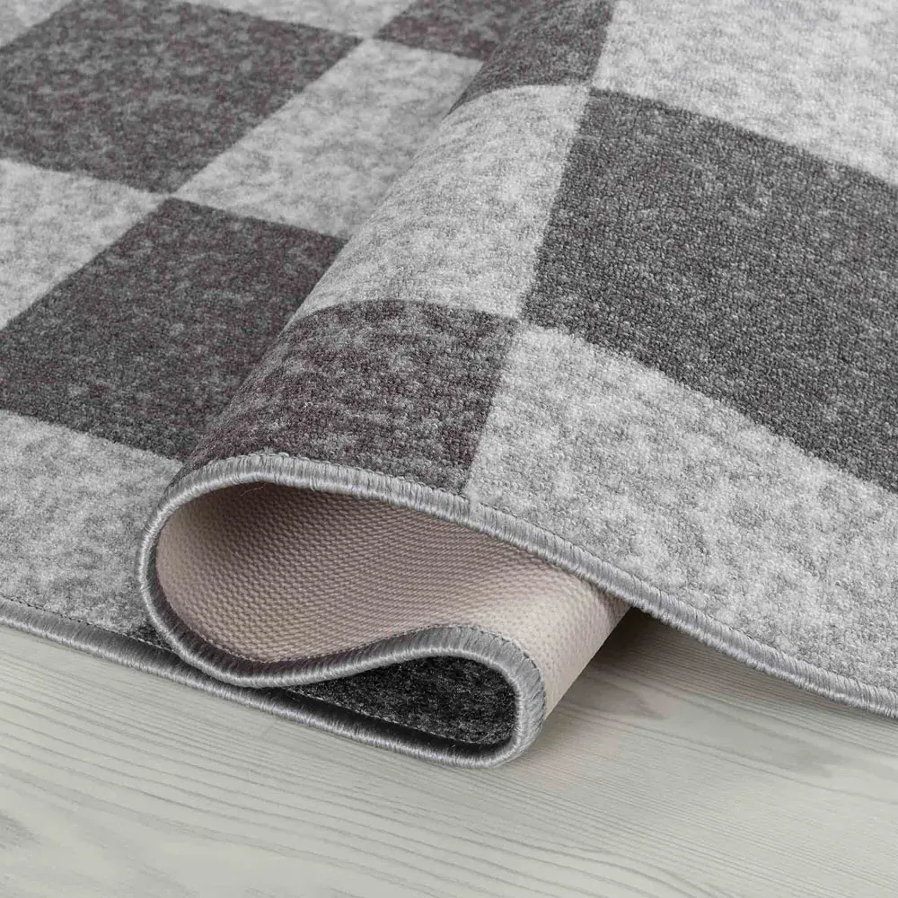 Havana Square Anti Slip Door Mat - Grey, Nylon