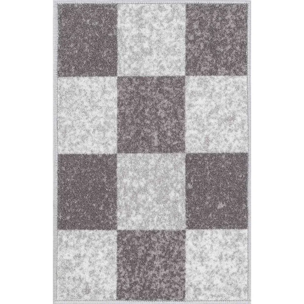 Havana Square Anti Slip Door Mat - Grey, Nylon image