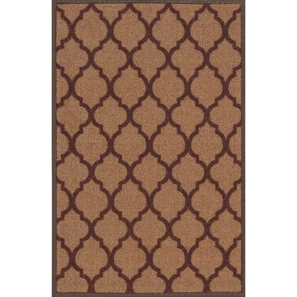 Havana Trellis Anti Slip Door Mat - Beige, Nylon