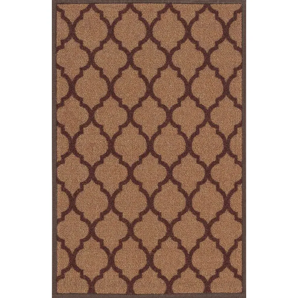 Havana Trellis Anti Slip Door Mat - Beige, Nylon image