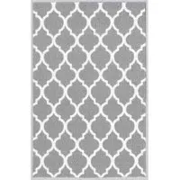 Havana Trellis Anti Slip Door Mat - Grey, Nylon