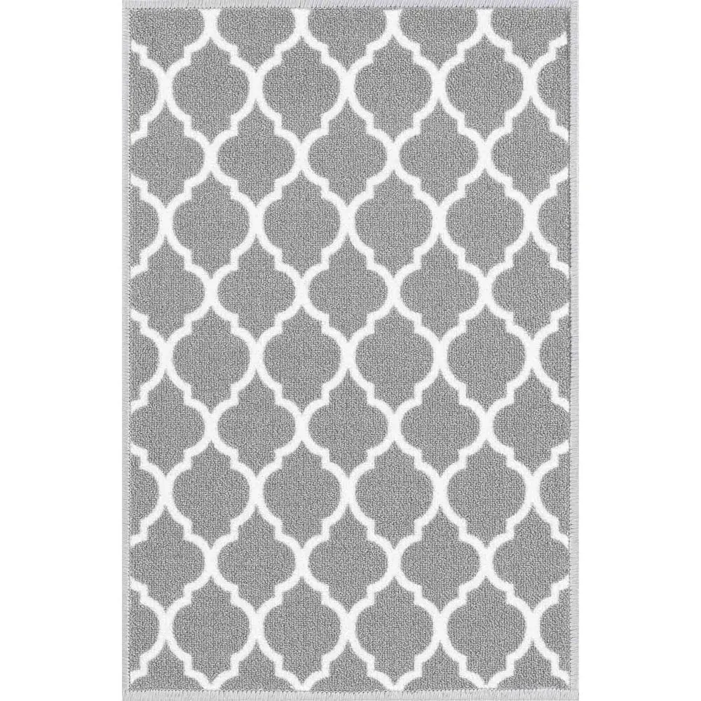 Havana Trellis Anti Slip Door Mat - Grey, Nylon image