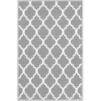 Havana Trellis Anti Slip Door Mat - Grey, Nylon