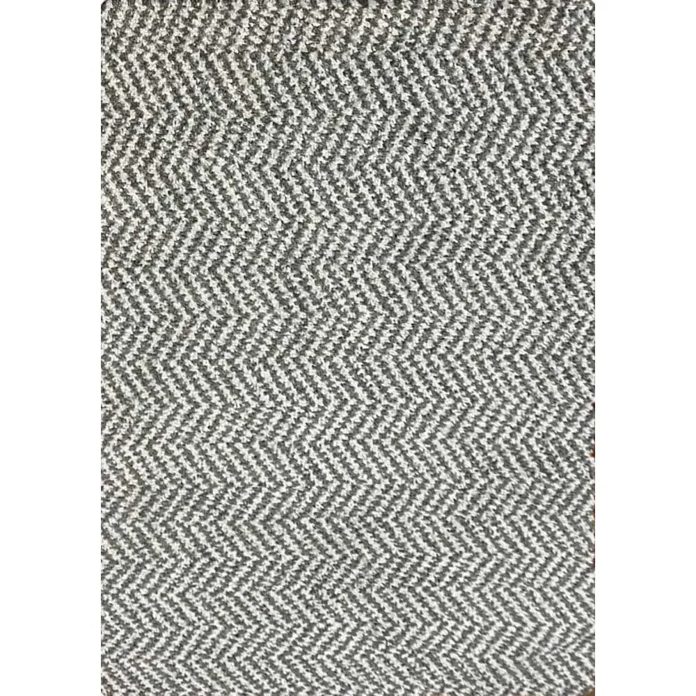 Herringbone Anti Slip Door Mat - Silver