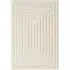 Isabella Embossed Geometric Rectangle Rug - Cream, Polypropylene