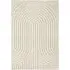 Isabella Embossed Mazia Arch Lines Rug - Cream, Polypropylene