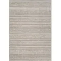 Maia Beige Motif Non Slip Rug - Cream, Polypropylene