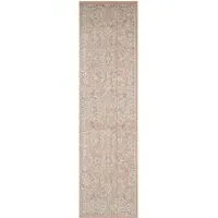Maia Coral Floral Non Slip Rug - Orange, Polypropylene