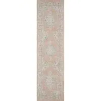 Maia Coral Orchid Floral Non Slip Rug - Orange, Polypropylene