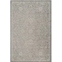 Maia Floral Non Slip Rug - Grey, Polypropylene