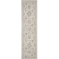 Maia Lagoon Floral Non Slip Rug - Beige, Polypropylene