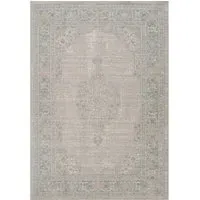 Maia Orchid Floral Non Slip Rug - Beige, Polypropylene