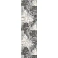 Obsidian Abstract Rug - Grey, Polypropylene