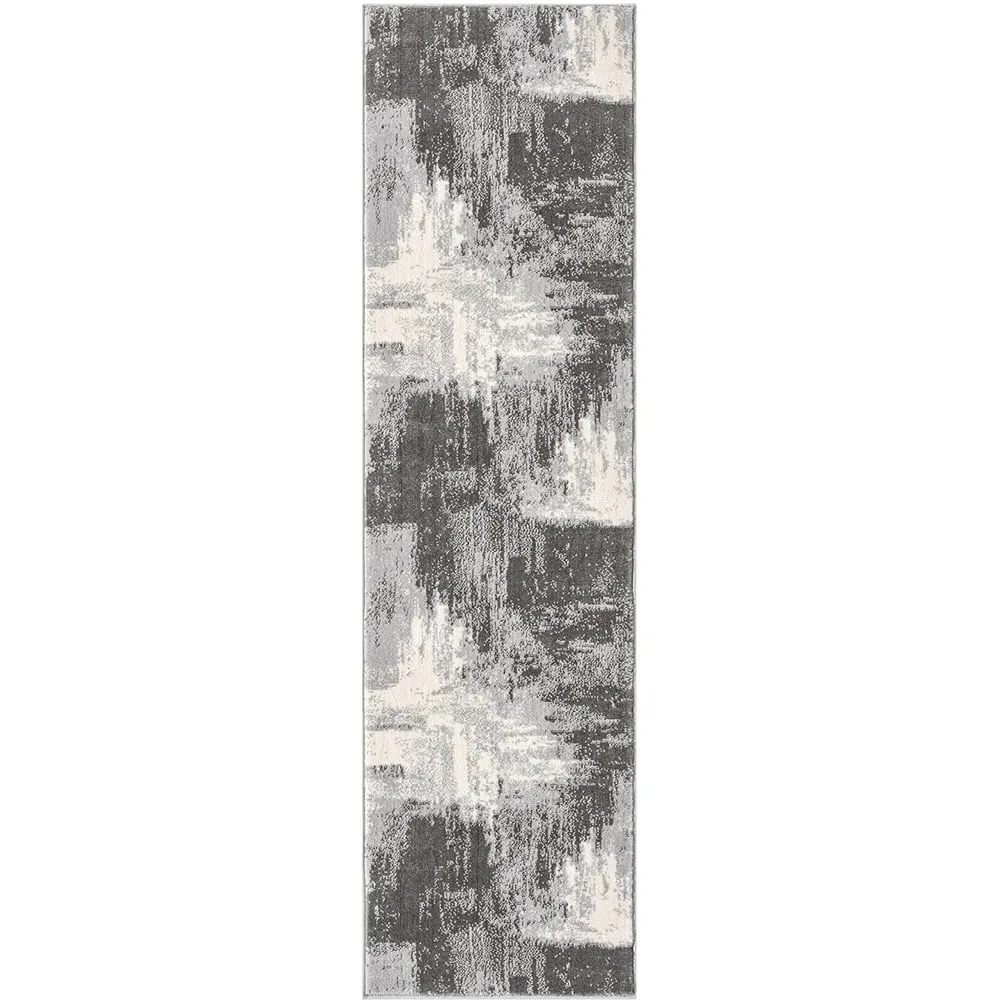 Obsidian Abstract Rug - Grey, Polypropylene image