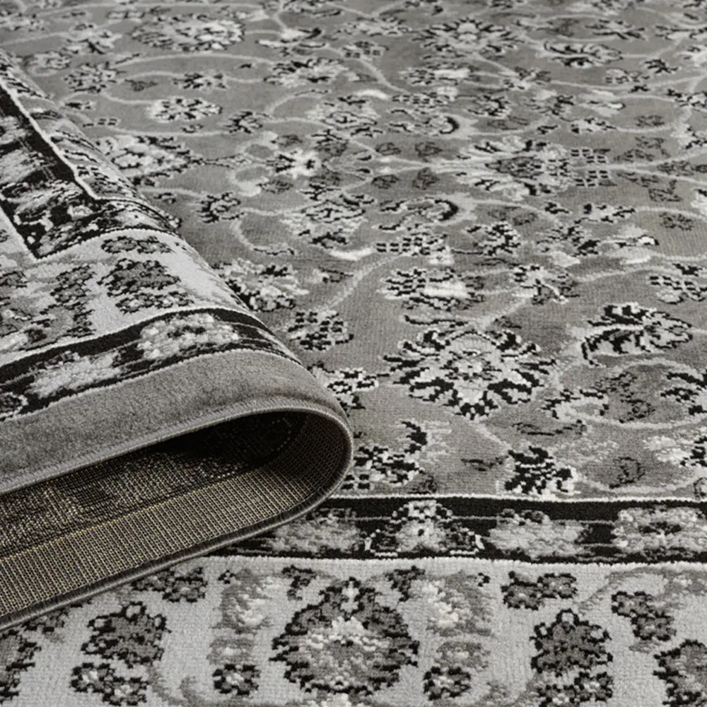 Obsidian Area Rug - Grey, Polypropylene