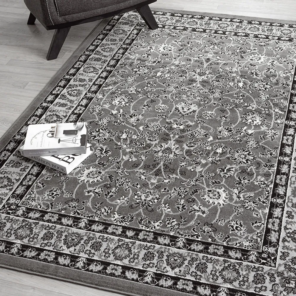Obsidian Area Rug - Grey, Polypropylene