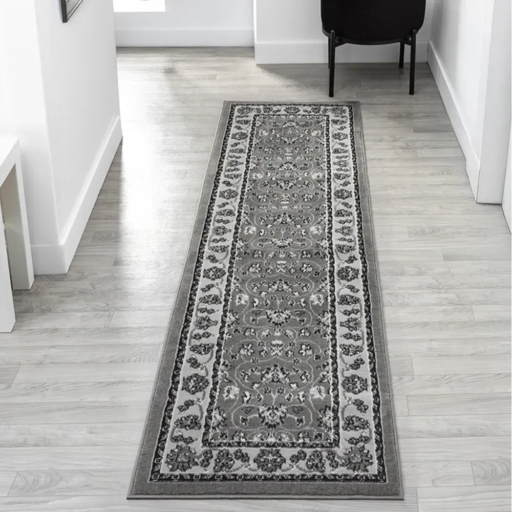 Obsidian Area Rug - Grey, Polypropylene