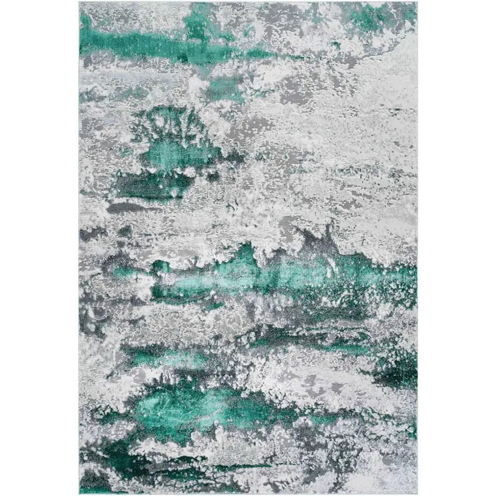 Onyx Abstract Area Rug - Aqua