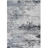 Onyx Abstract Area Rug - Silver