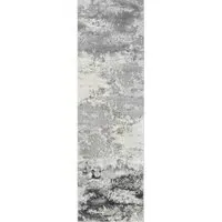 Onyx Abstract Area Rug - Silver