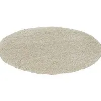 Oxford Round Shaggy Rug - Ivory, Polypropylene