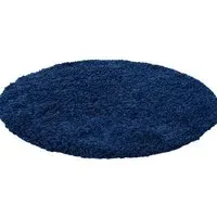 Oxford Round Shaggy Rug - Navy, Polypropylene